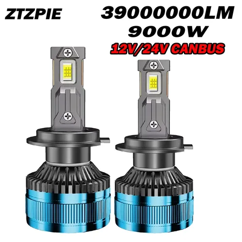 Imagen 1 del producto ZTZPIE TOP 6000K HB3 HB4 9005 9006 H1 H7 H4 H11 Bombilla LED Canbus, Lámpara LED de 18 Núcleos CSP 7750, Luz Delantera para Automóvil de Alta Potencia, 9000W 39000000LM