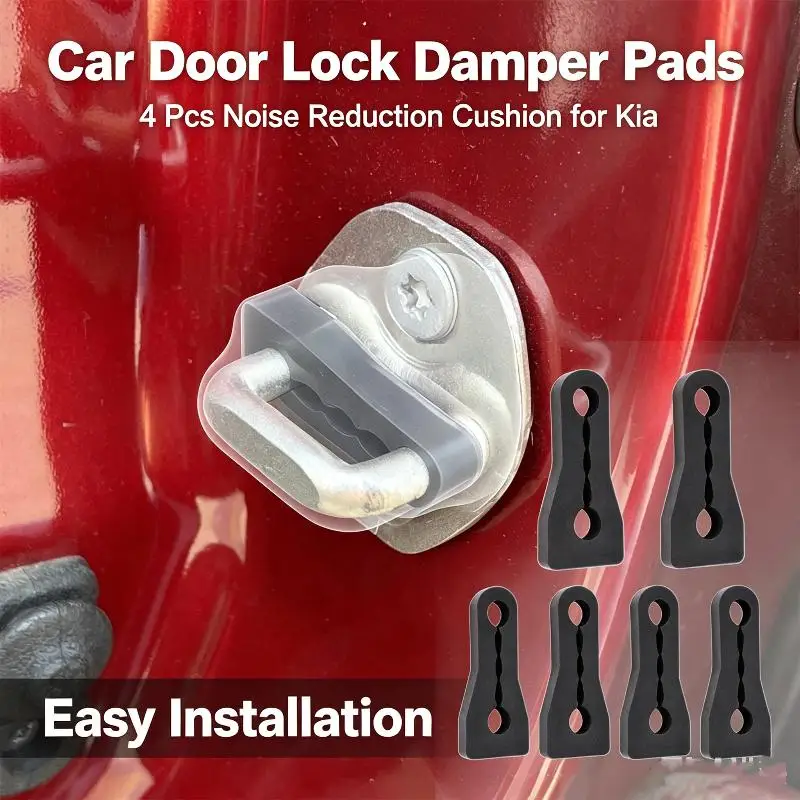 4Pcs Universal Car Door Lock Damper Buffer Easy Install Vibration Reduction Seal Gasket for Car Modification 2004-2024