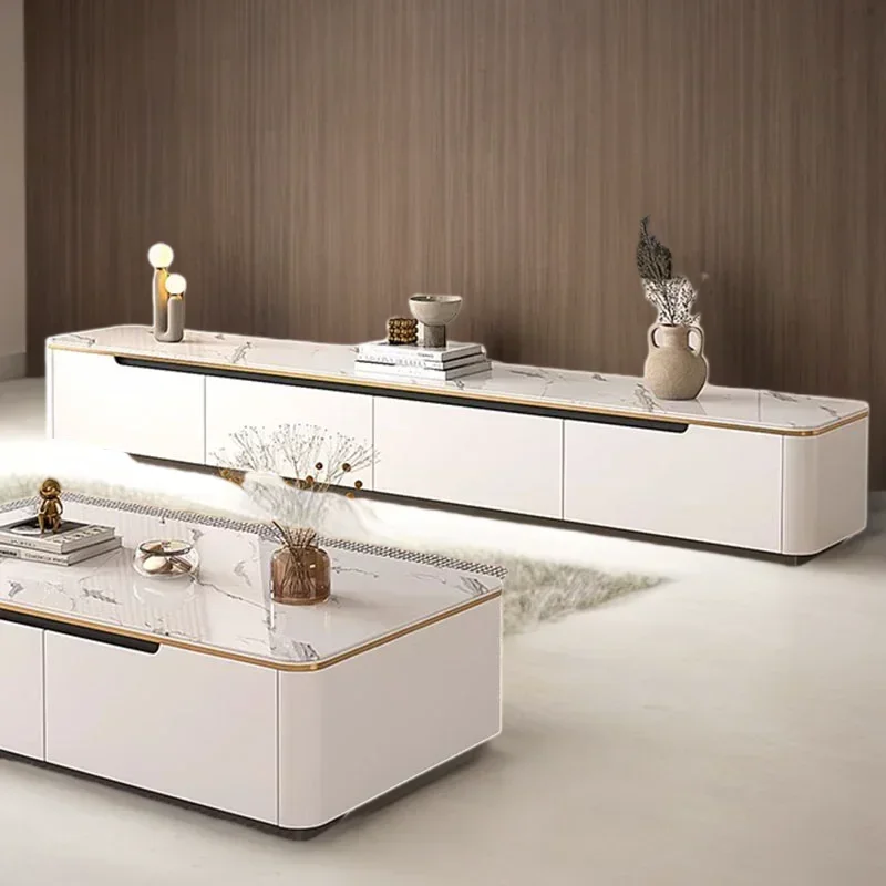 Tv Console Furniture Modern Unit Cabinet Stand Nordic Living Room Floor Drawer Storage Industrial Salon Complete Luxury Mobile #3