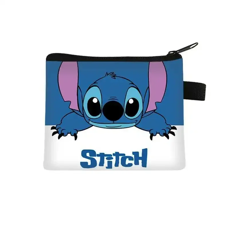 Disney-Porte-monnaie mignon Stitch, sac de rangement pour écouteurs, portefeuille imprimé Kawaii, accessoires d'anime, cadeau de fête pour enfant, style 41