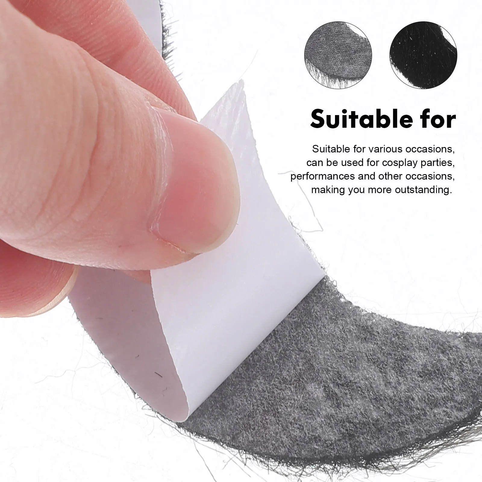 

1pc Beard Realistic Fabric Mustache False Mustache For Cosplay Party Masquerade Adult False Facial Hair Prop