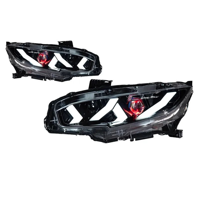 

Suitable for 16-21 10th Generation Civic Headlight Assembly Modified to Lamborghini Devil's Eye Daytime Running Light Lens