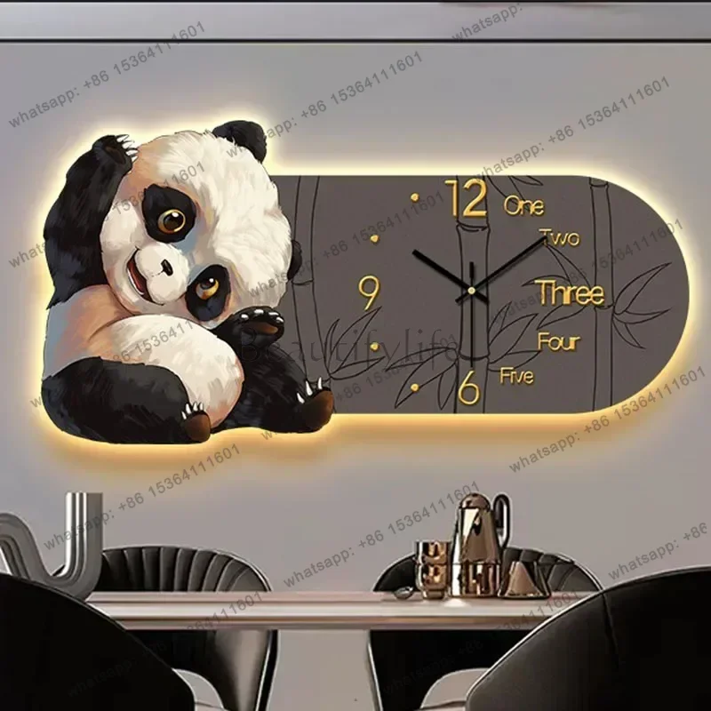 LJY Acrylic Battery Led Wall Clocks Night Light Black Luminous Large Digital Clock Modern Living Room Horloge Murale Home Furnit