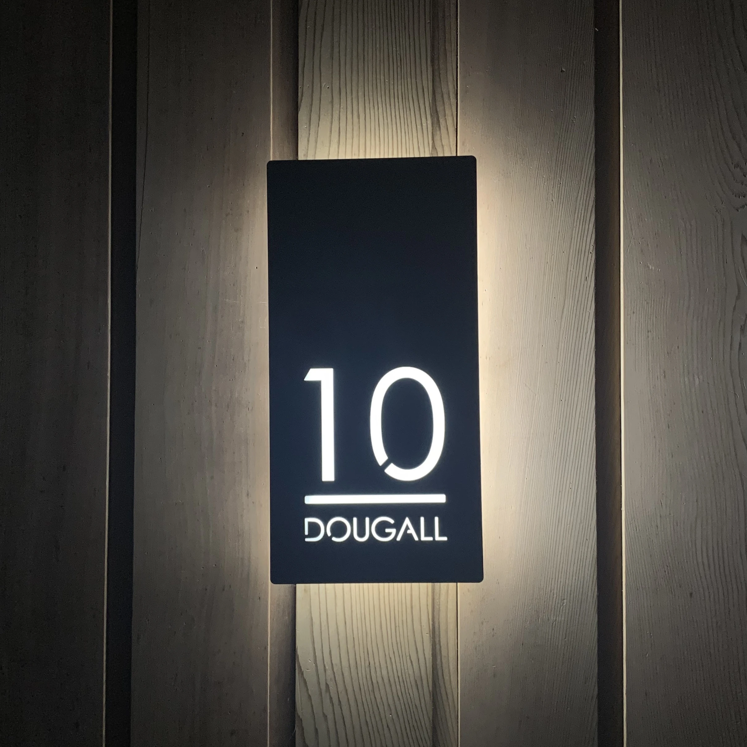 Outdoor LED Sign for House Numbers, Apartment Numbers, Hotel Room Numbers, Name Plates, and Directional Signs