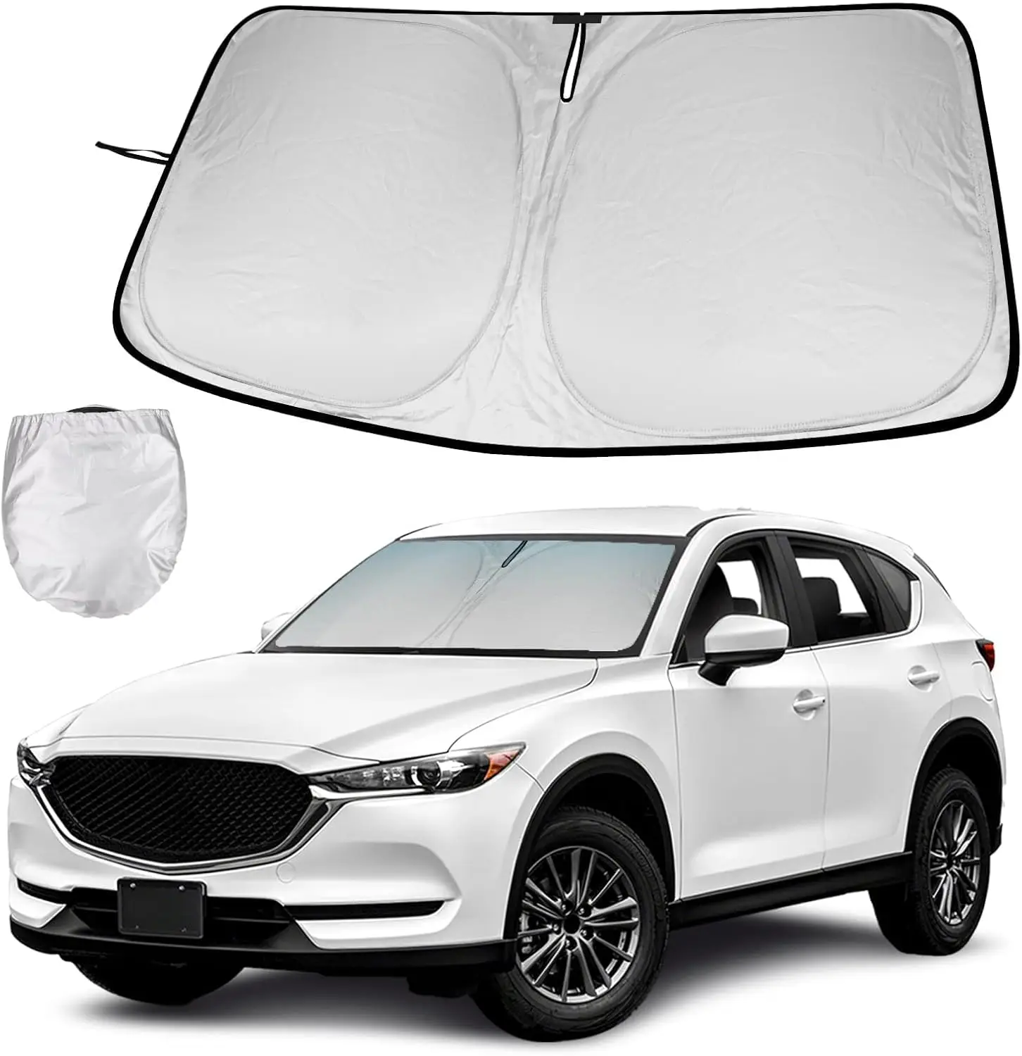 

Солнцезащитный козырек на лобовое стекло автомобиля для Mazda CX-5 (2018-2021) Складной солнцезащитный козырек на переднее окно с сумкой для хранения, теплоизоляционный внутренний солнцезащитный козырек