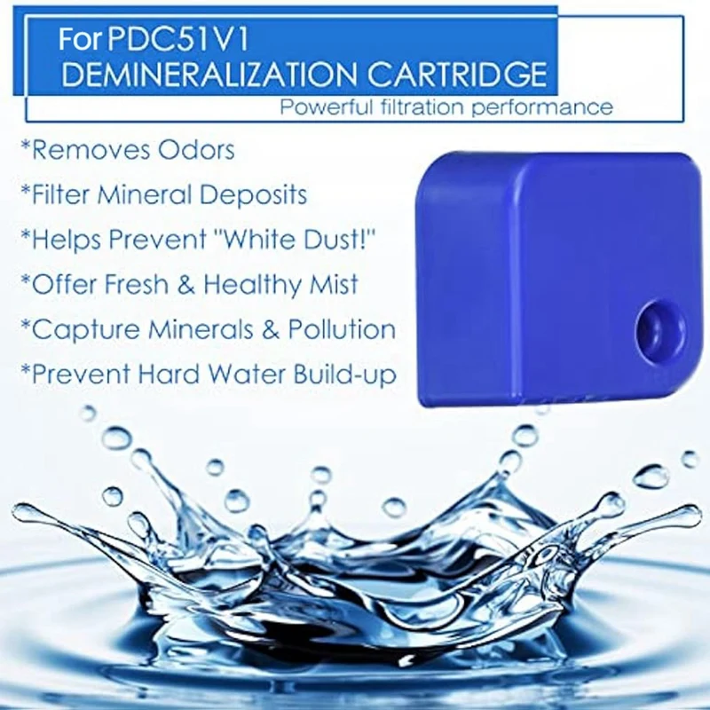 Cartuccia di demineralizzazione PDC51V1 da 4 pezzi per umidificatori ad ultrasuoni Vick filtro umidificatore V4600, V5100 e VUL575