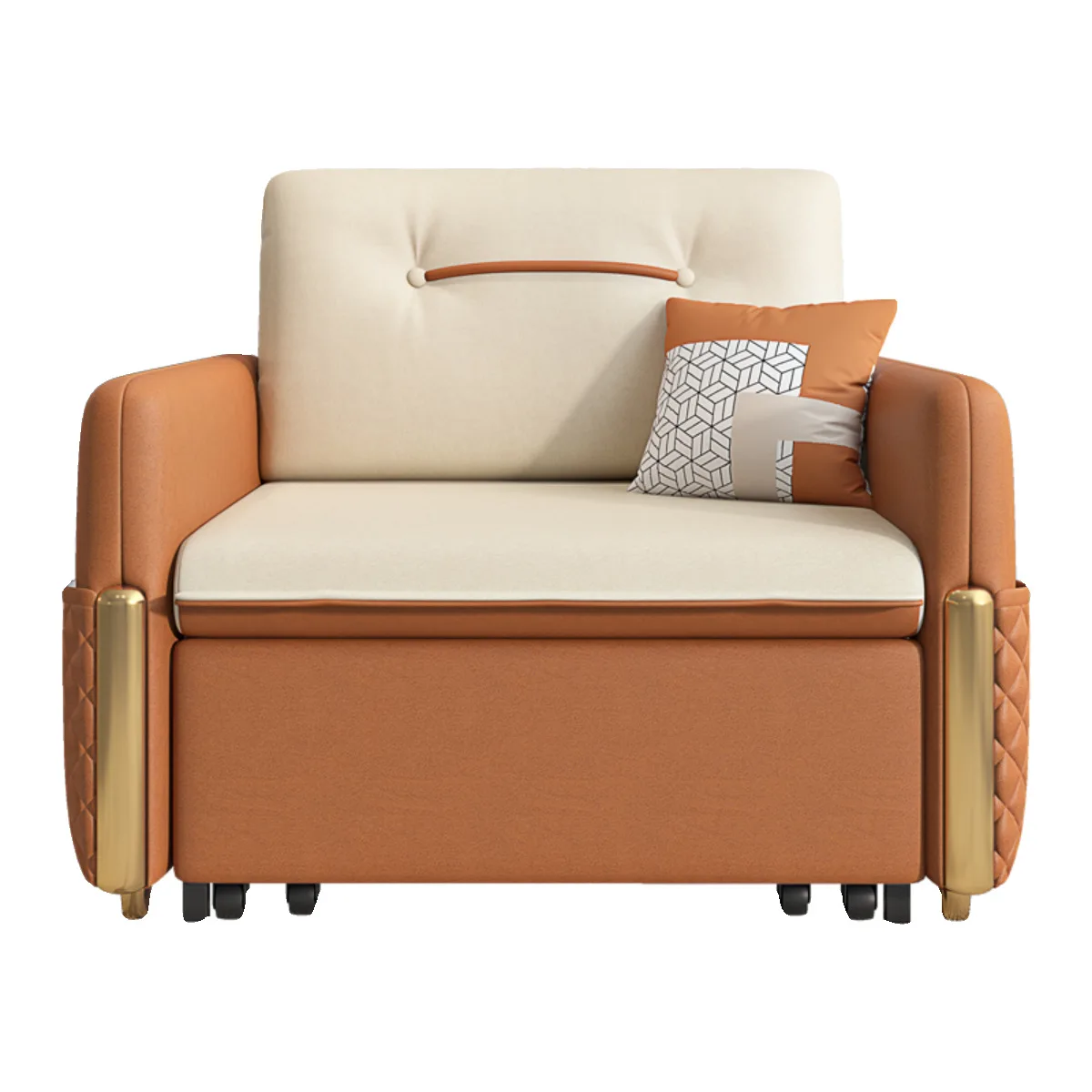 Sofá cama individual plegable de doble uso, pequeño apartamento, almacenamiento de madera maciza, moderno, sencillo, para estudio, balcón, cama combinada multifuncional