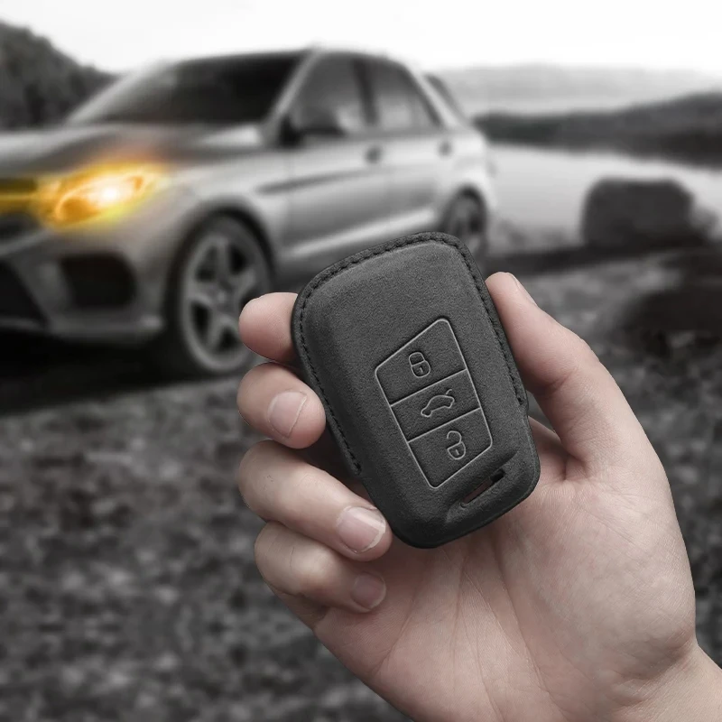 حافظة مفاتيح السيارة الجلدية لسيارة VW Volkseagen Golf 8 MK8 ID.3 ID.4 Teramont TALAGON Crider Viloran بدون مفتاح فوب ملحقات السيارة #6