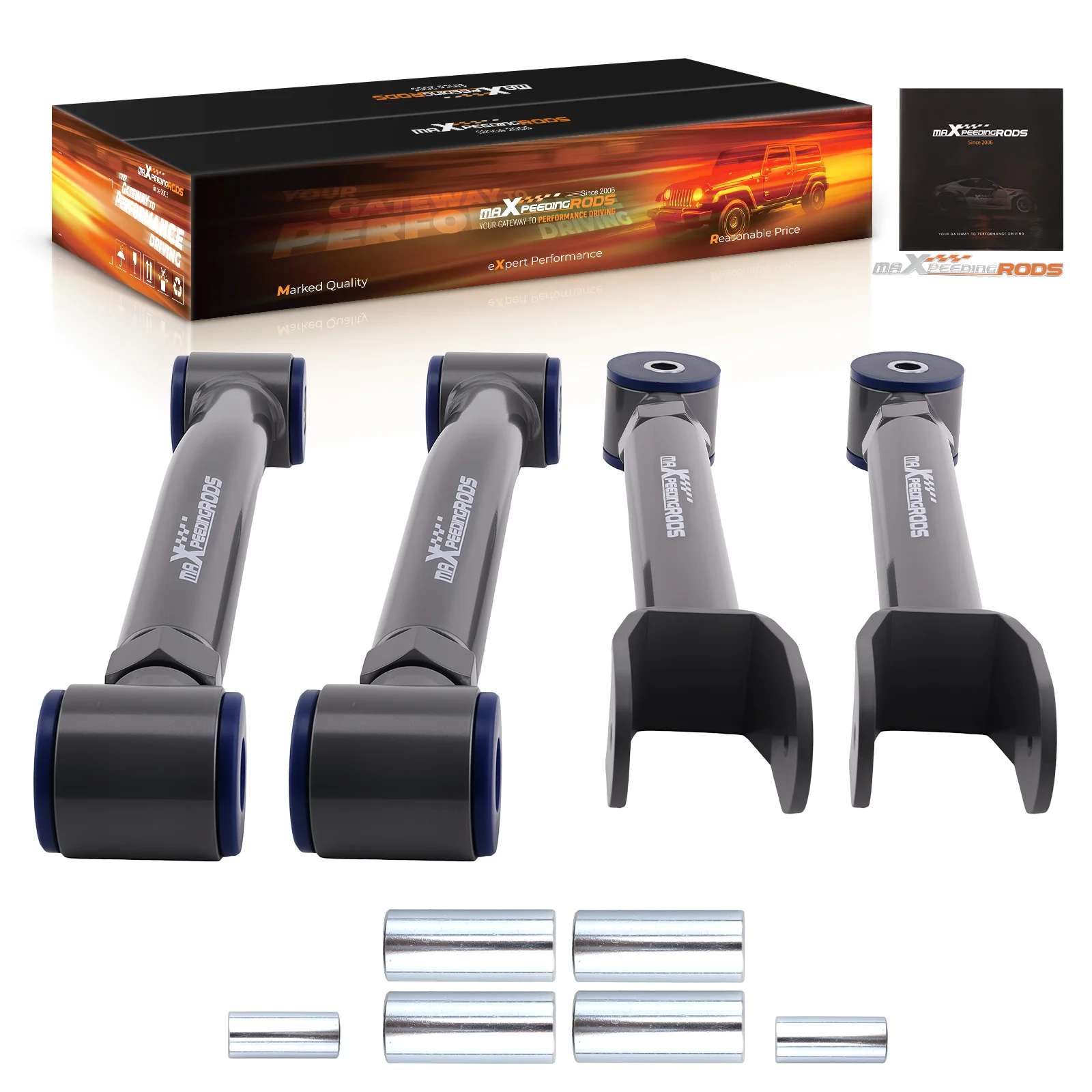 

4x Front Upper Lower Adjustable Control Arms For Jeep Wrangler TJ 1997-2006 0-8"