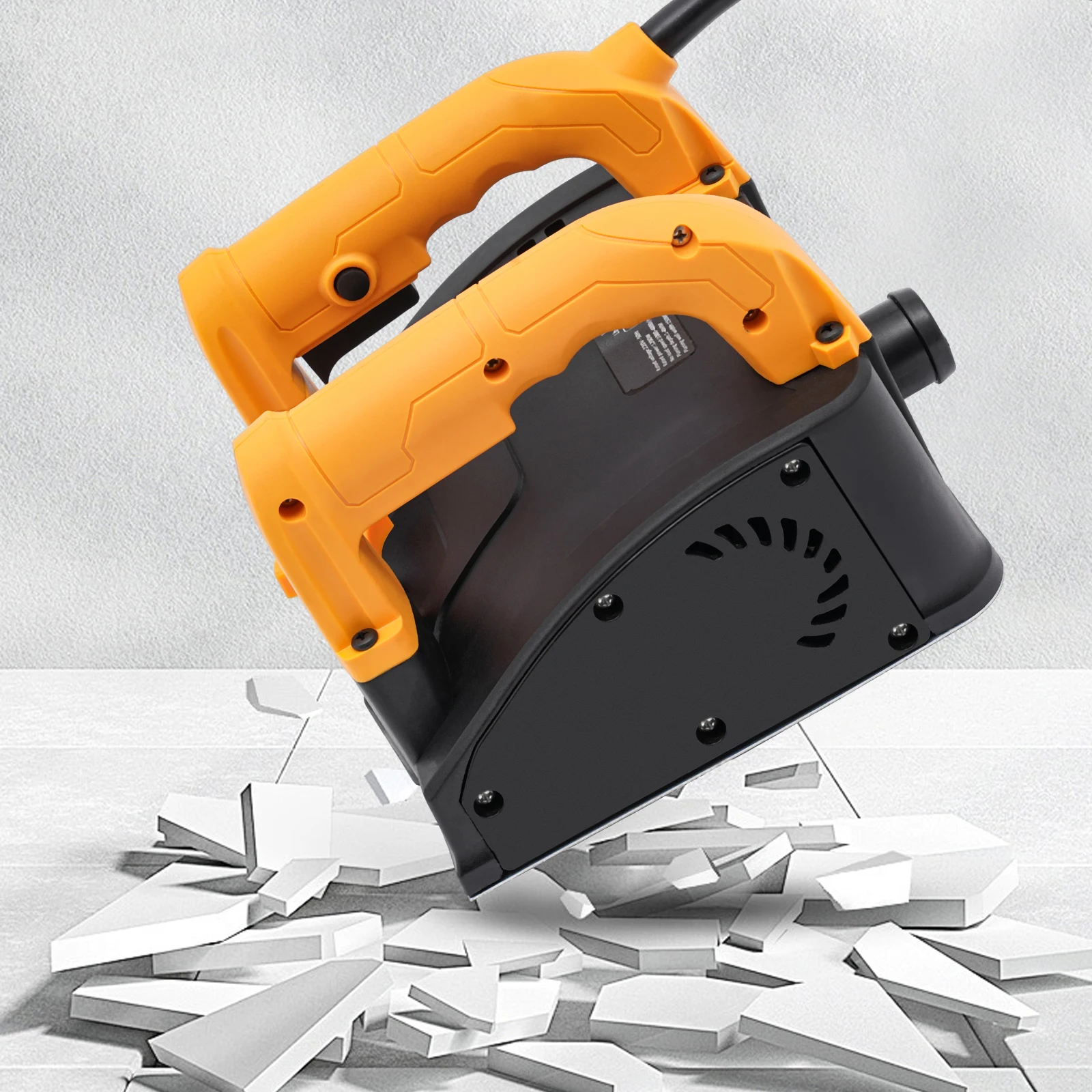 ماكينة سنفرة كهربائية 1200 وات، ماكينة تفريخ الخرسانة 1000-4000 دورة/دقيقة لتجريف الجص الرملي والجدران الاسمنتية/الجدران المعجون