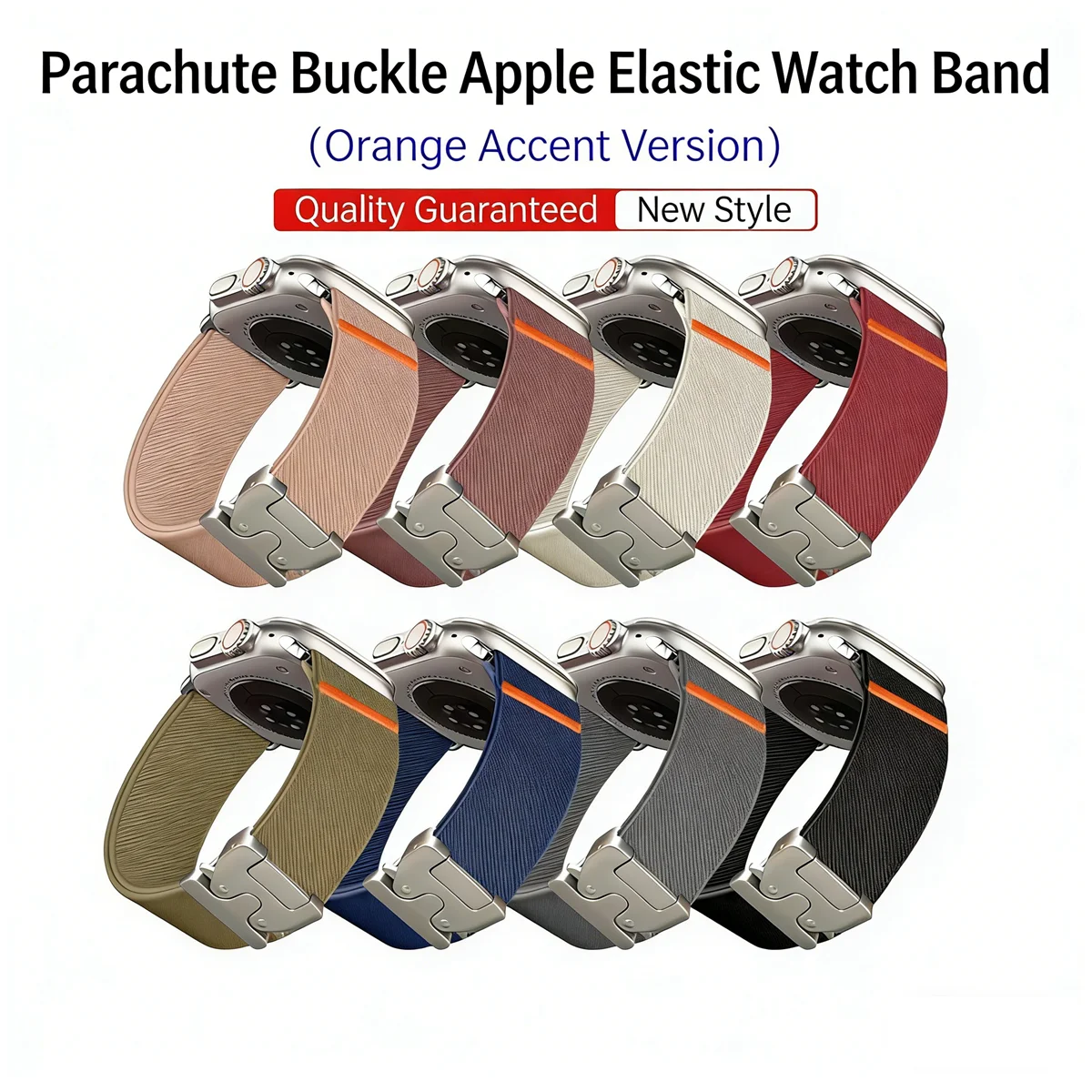 Nylonarmband für Apple Watch Band 46mm 45mm 44mm 49mm 42mm 41mm Fallschirmarmband iWatch Series Ultra 3 2/11 10 9 8 7 6 SE3