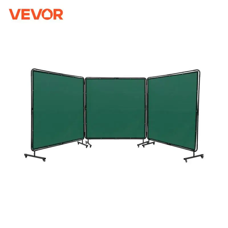 

VEVOR Welding Screen with Frame Panel Welding Curtain Flame-Resistant Vinyl Welding Protection Screen Professional for Workshop