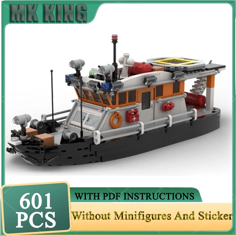 Battleship Series Moc Building Block Maritime Guard Ship Model Technology Military Series Model Brick DIY Assembly Toy Gifts