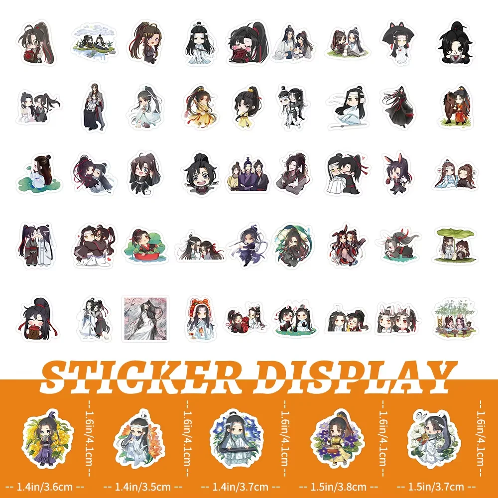 103 قطعة ملصقات الجامح الكرتون تشن تشينغلينغ ملصق الديكور مذكرات حقيبة الكمبيوتر المحمول مو داو زو شي الشارات