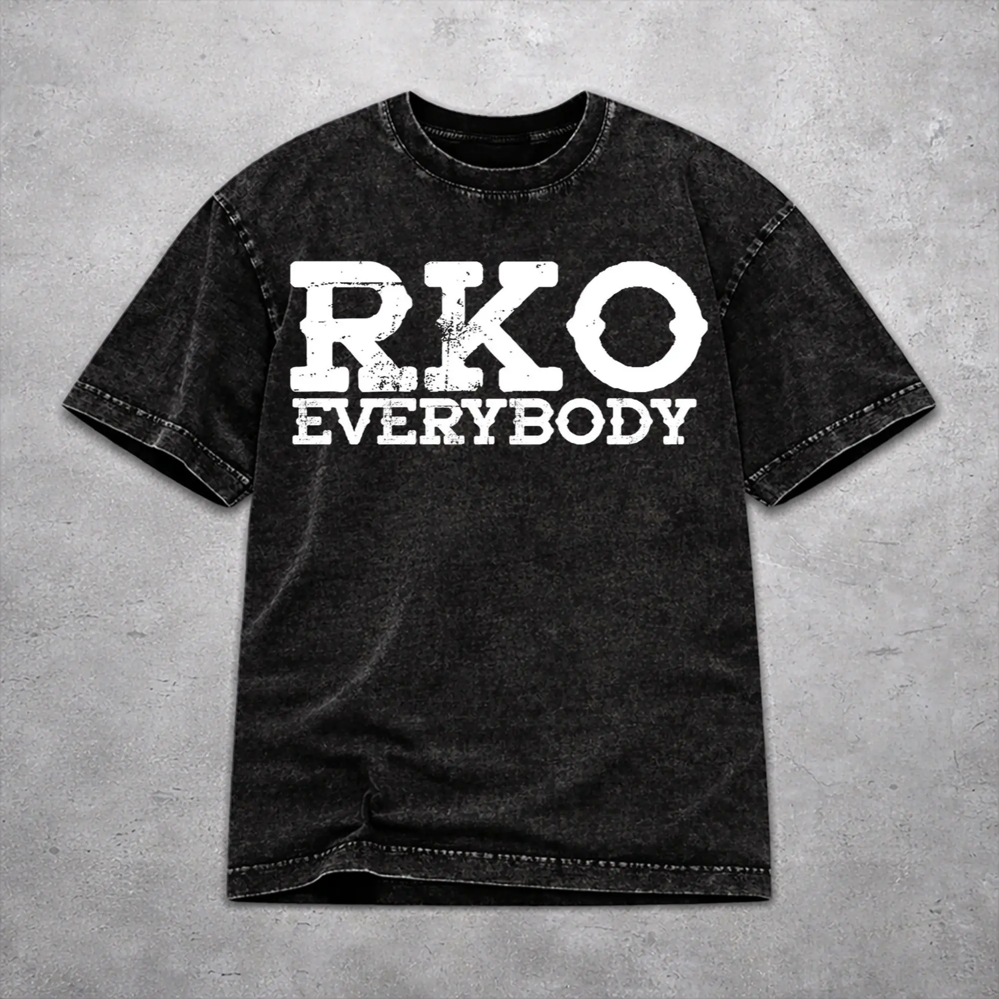 Oversize Randys Ortons RKO Everybody  Apparel T-Shirts for Men Women  Cotton Washed Tee Shirt Clothing