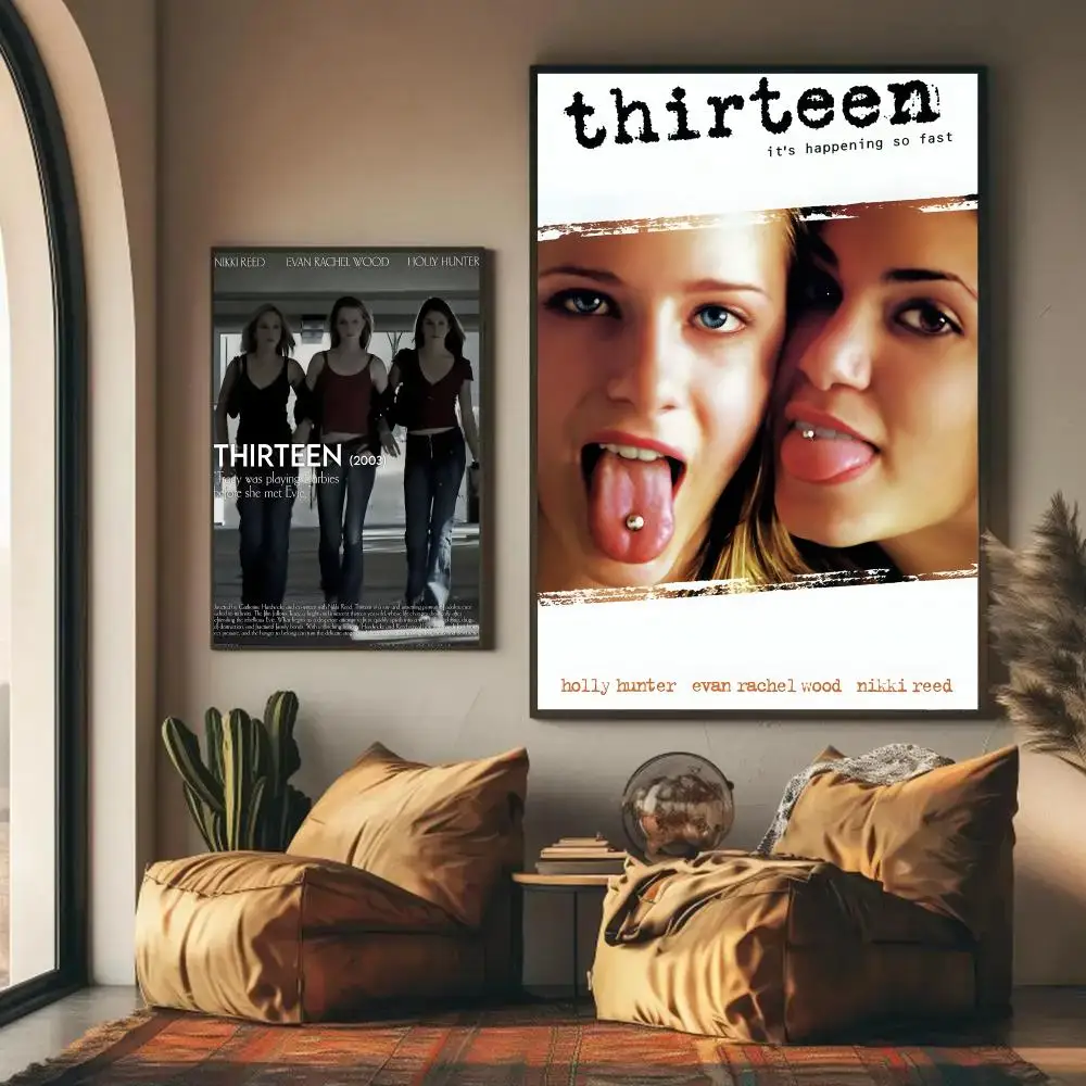 Movie Thirteen Poster Self-adhesive Wall Mural Art Waterproof Sticker For Bar Room Decor High Quality Print Gift
