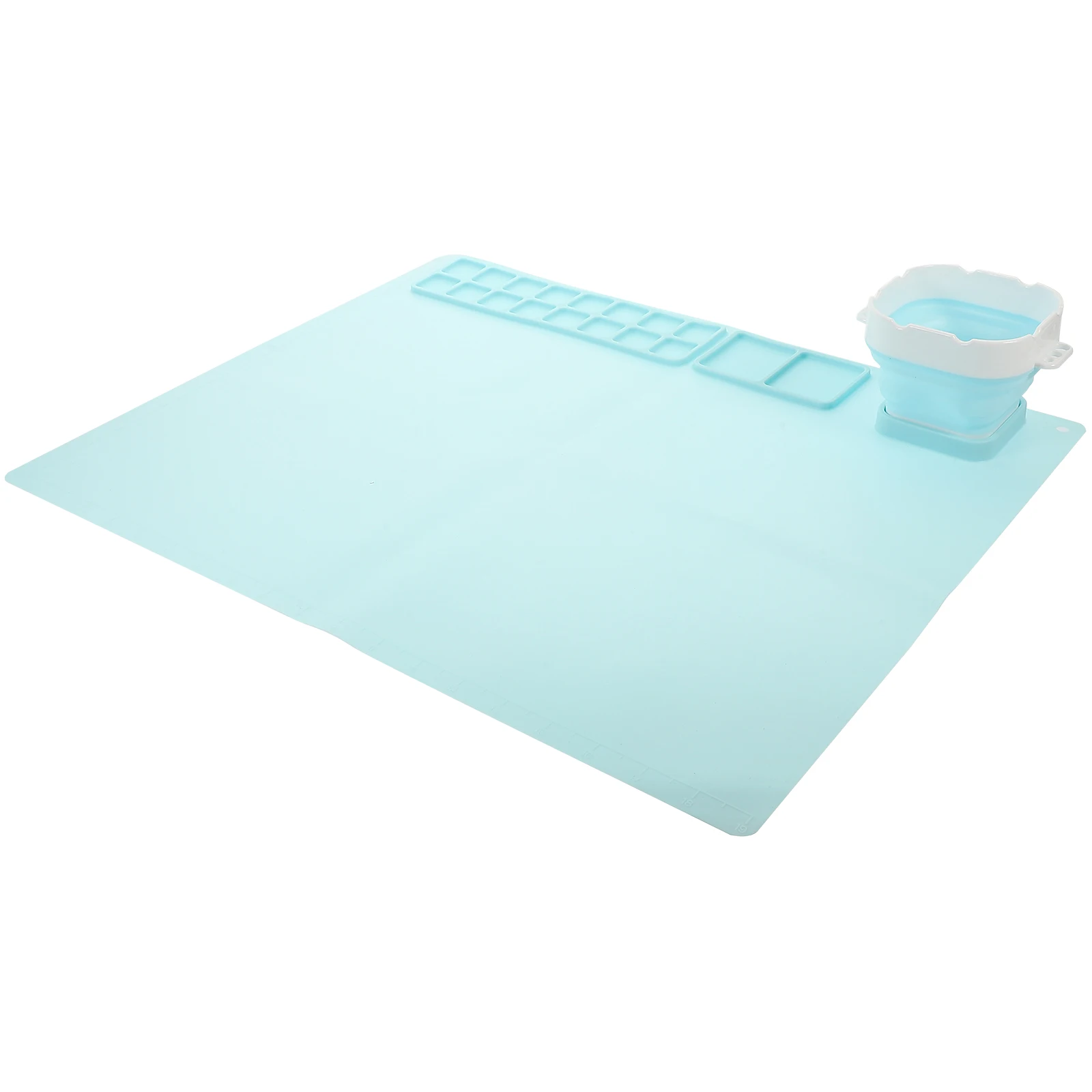 

Silicone Painting Mat Drawing Pad Kids Craft Supplies Nonstick Easy Clean Resin Casting Art Tool Blue Color Foldable Storage