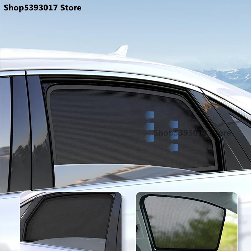 For Jaguar E-FACE 2018 2019 Car Side Window SunShades Mesh Shade Blind Window Curtian Car Interior Modified Protective Supplies