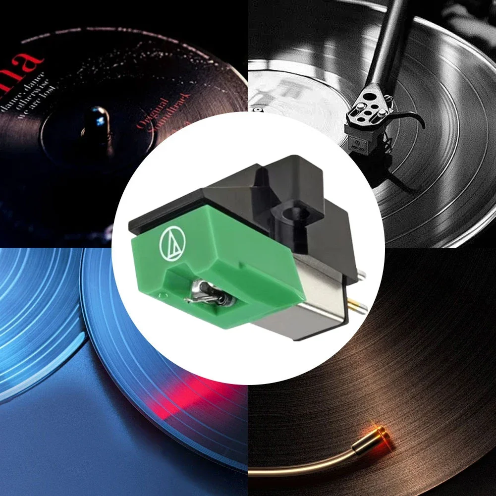 AT95E MM Vinyl Cartridge Replacement Action Magnetic Stereo MM Cartridge Sylus MM Cartridge Needle Phonograph Hi-Fi Accessories