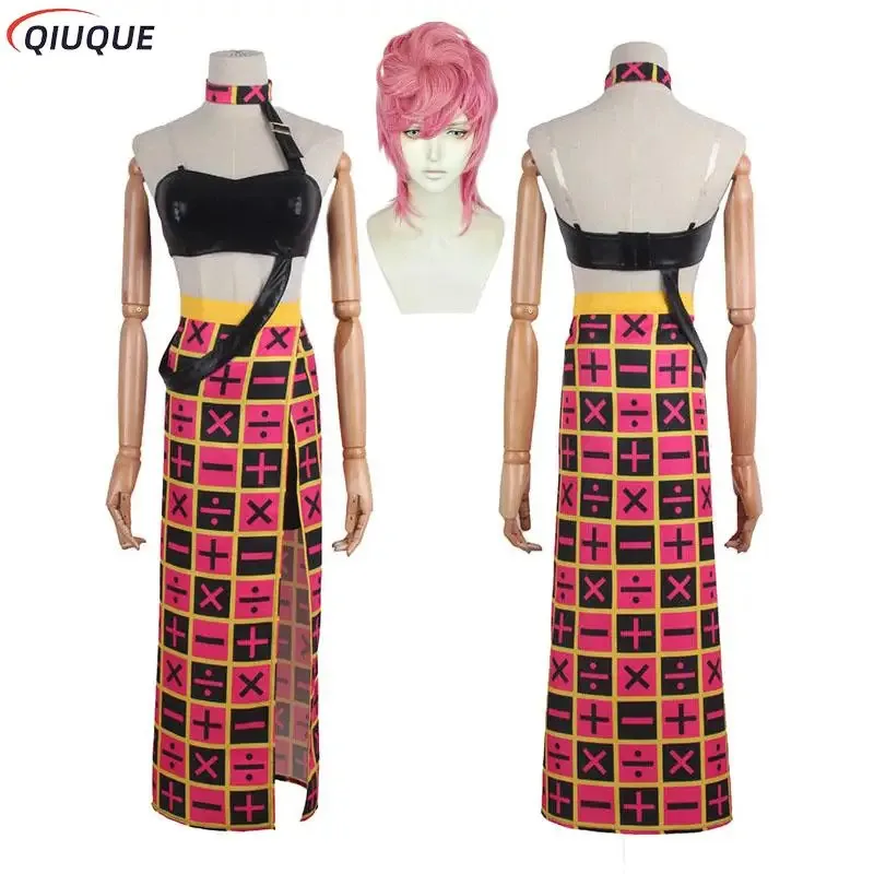 

Trish Una Cosplay Costume Wig Halloween Uniform Anime Outfits Carnival Suit For Women