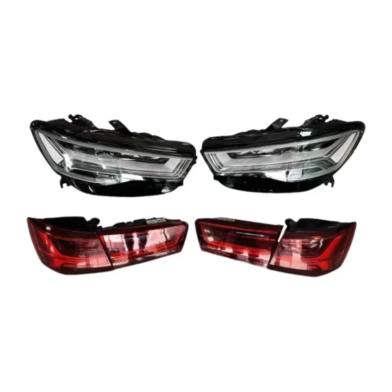 Upgraded 2012-2017 Models  2018 Sports Bumper Headlights  Nose Brake Lights For Audi A6