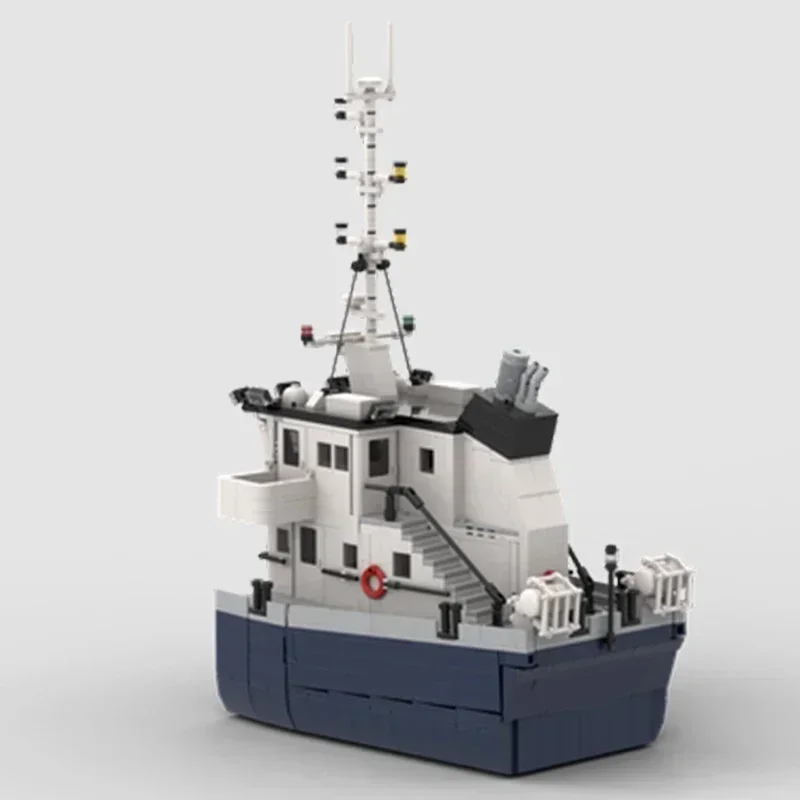 Militair model Moc Bouwstenen Militair Droog Bulk Barge Boot Technologie Modulaire blokken Geschenken Bouw Speelgoed DIY-montage