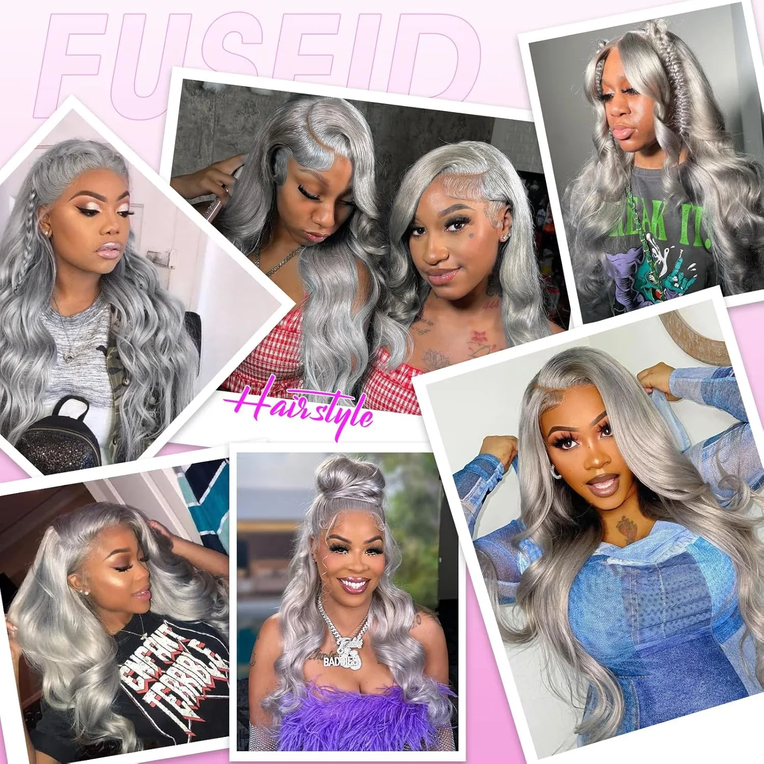 Silver Gray Body Wave Lace Front Wigs For Women Grey Human Hair Wigs Raw Brazilian 13x6 Transparent Lace Frontal Wig Mint Green 27# Honey Blonde 613 Blonde Colored Prepluck 30 40Inch view 7