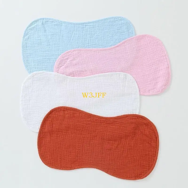 W3JF Portable Burp Cloths for Baby Burp Cloth MultiColors Gauze Washcloths 20x10inch