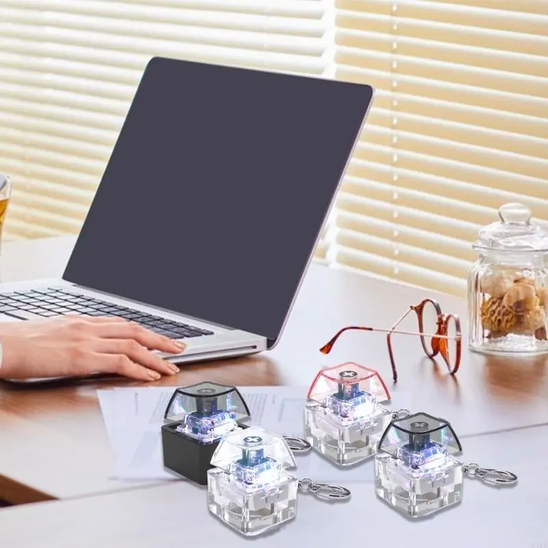 1-مفتاح Mechanical Keycap Tester لعبة مع إضاءة LED لتقليل الإجهاد والمرح K1KF