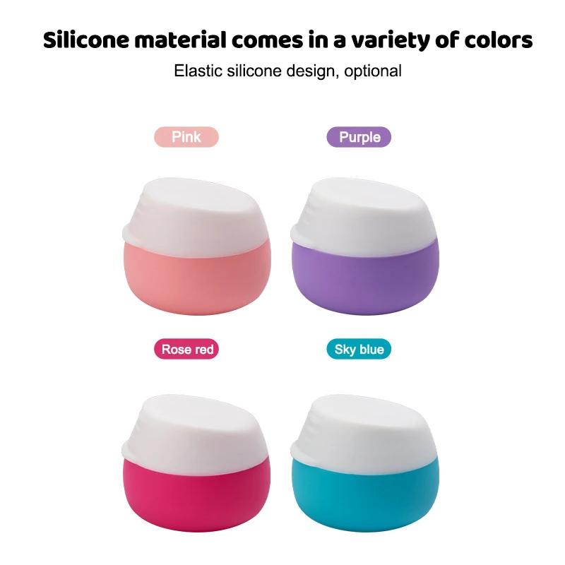 20ml携帯用シリコン製トラベルジャー（蓋付き）化粧品、フェイスクリーム、ボディクリーム、ハンドクリーム、ピルケース、ミニトラベルジュエリー、クリーム、パウダー容器