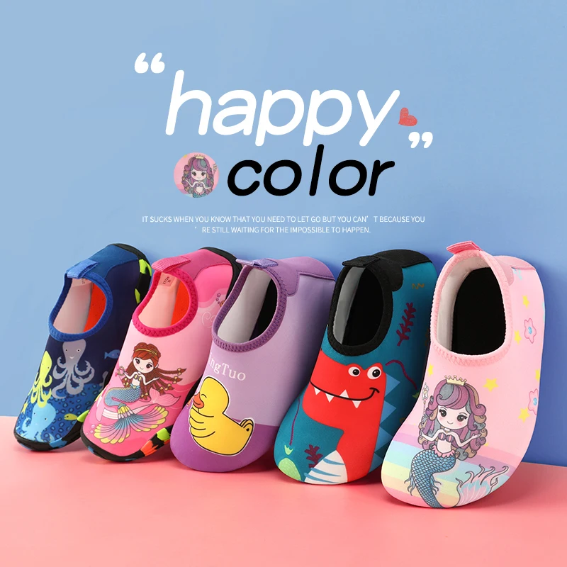 Water Shoes for Kids Girls Boys Swimming Shoes Cartoon Summer Aqua Beach Shoes Seaside Sneaker Kids Home Shoes