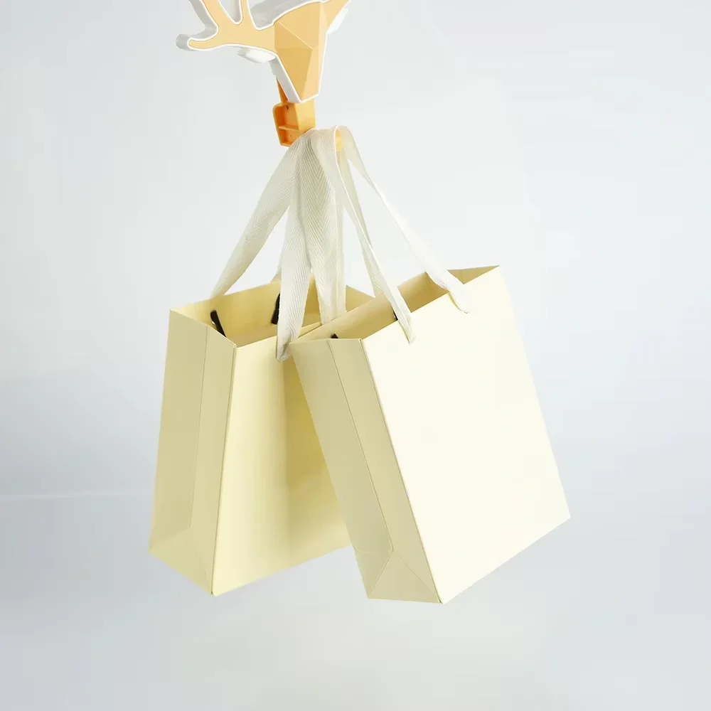 5Pcs Durable Paper Carry Bags with Handles Portable Packaging Bags for Jewelry and Cosmetics for Banquet &  Party Gift Wrapping