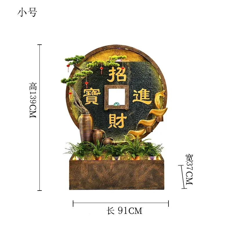 Large water curtain wall running water screen ornament living room garden courtyard partition water landscape fountain