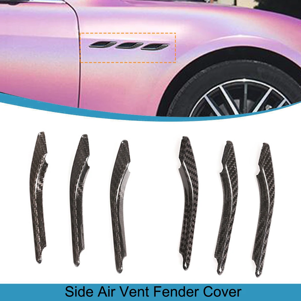 

Car Side Air Vent Fender Decoration Cover Trim for Maserati Levante 2016 2017 2018 2019 2020 2021 Ghibli 2014-2021 Accessories