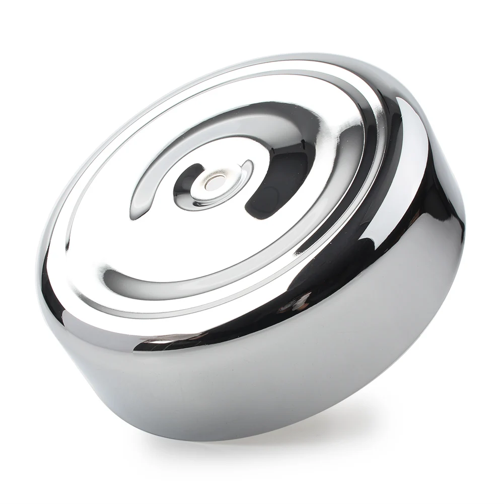 1Pc Chrome/Black Motorbike 7" Air Cleaner Cover Plain Metal for HarleyTouring Softail Dyna FL FX FXST FLST FXR FXD XL FLT
