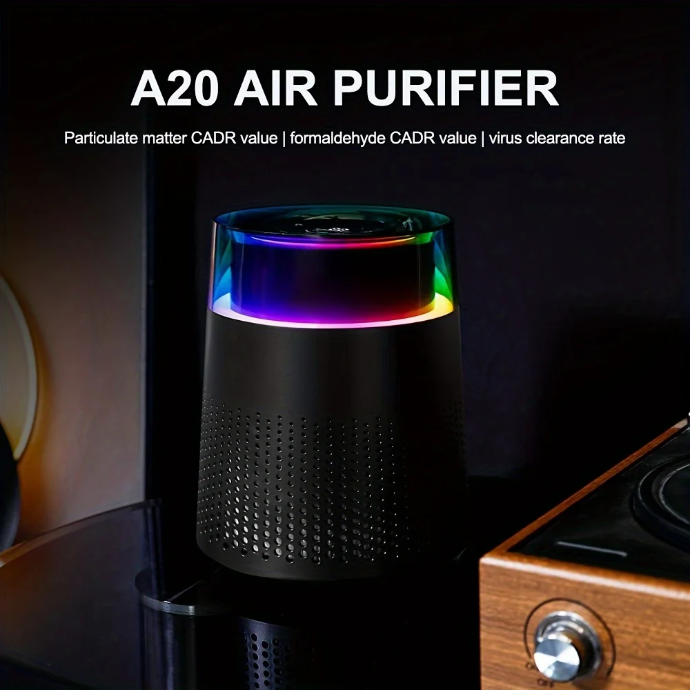 

1pc, Advanced Air Detection Air Purifier - Efficient Air Purification System with Negative Ion Generator and Running Horse Night