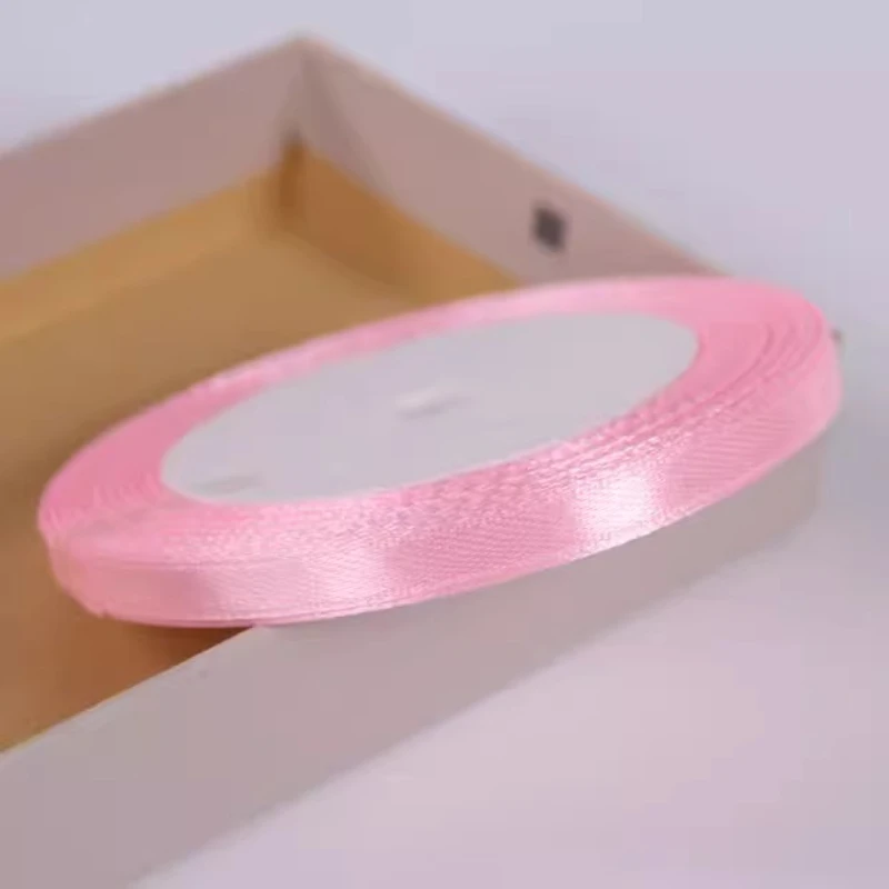 22 metri/91mer Nastro di raso rosa Natale Matrimonio Compleanno Decorazione festa Nastro da regalo Accessori di abbigliamento fai da te