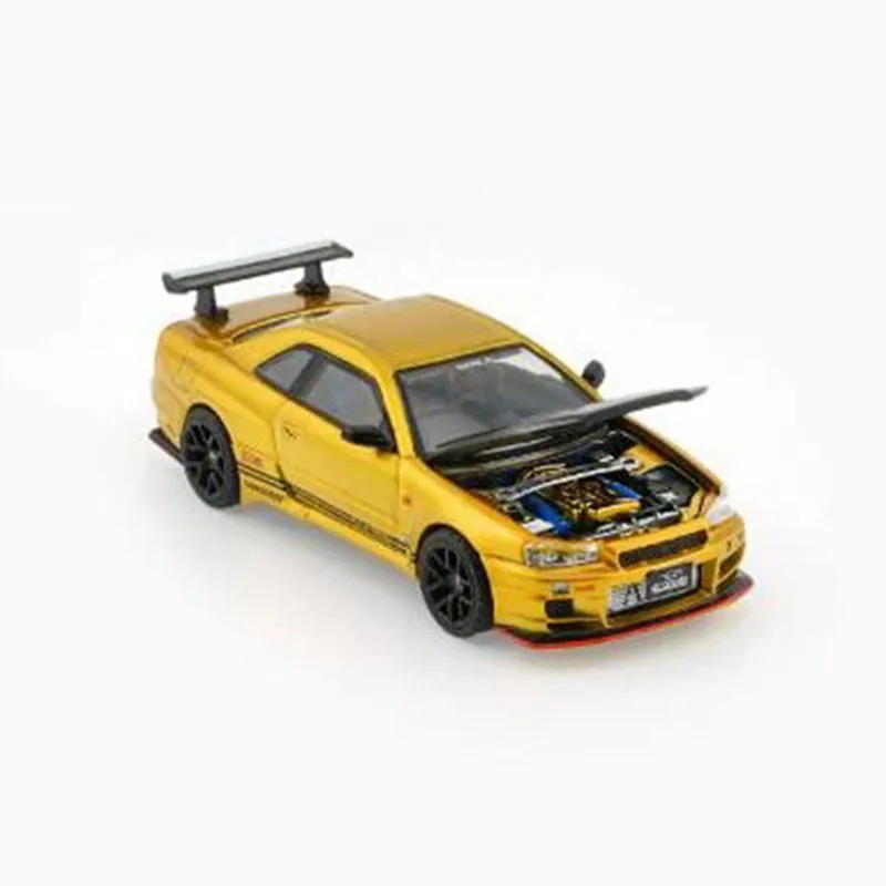 diecast-1-64-top-secret-bnr34-sports-alloy-car-model-classics-adult-souvenir-gift-hobby-toys