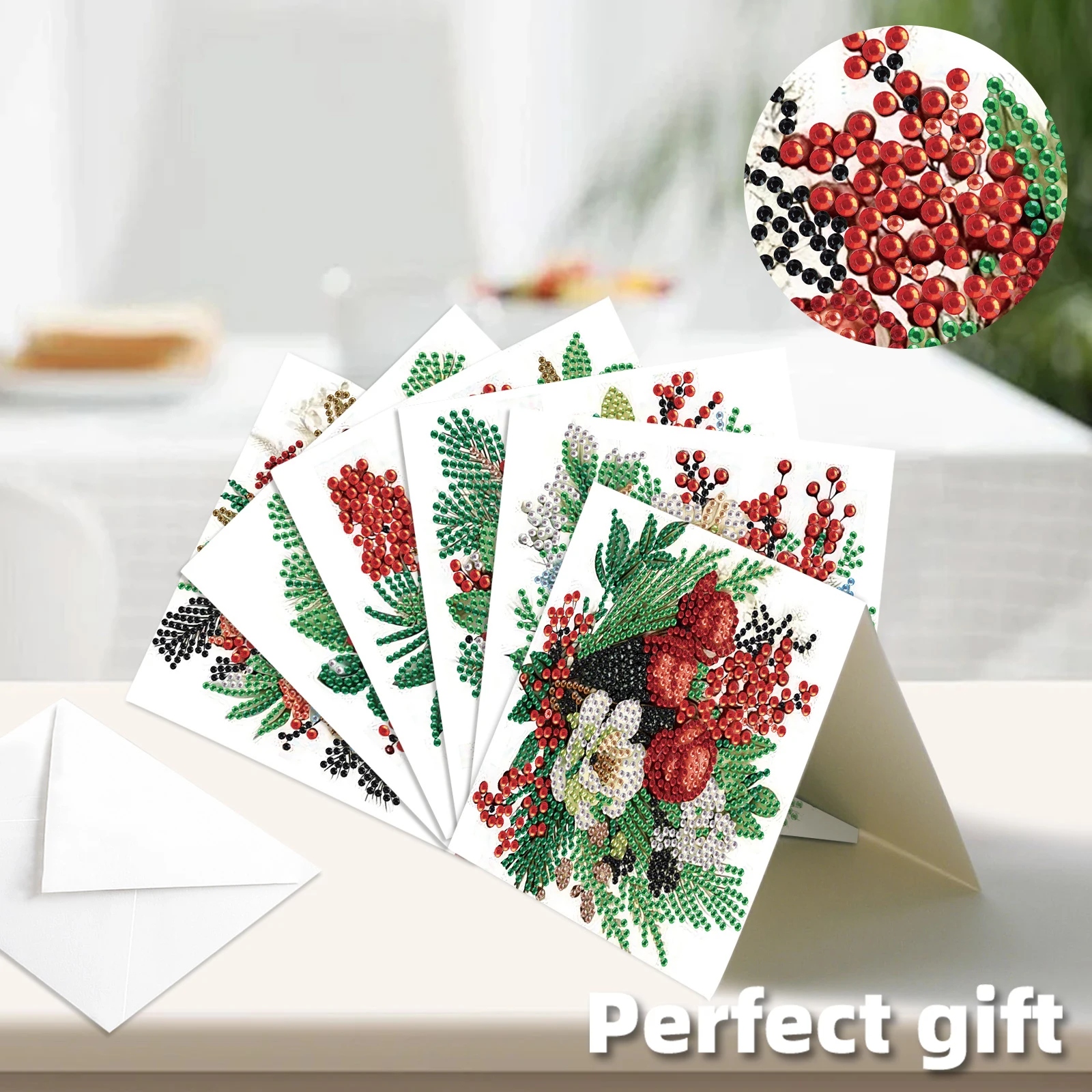 

12 шт. открыток с алмазной вышивкой в виде птиц, сделанных своими руками, с конвертами, для праздников