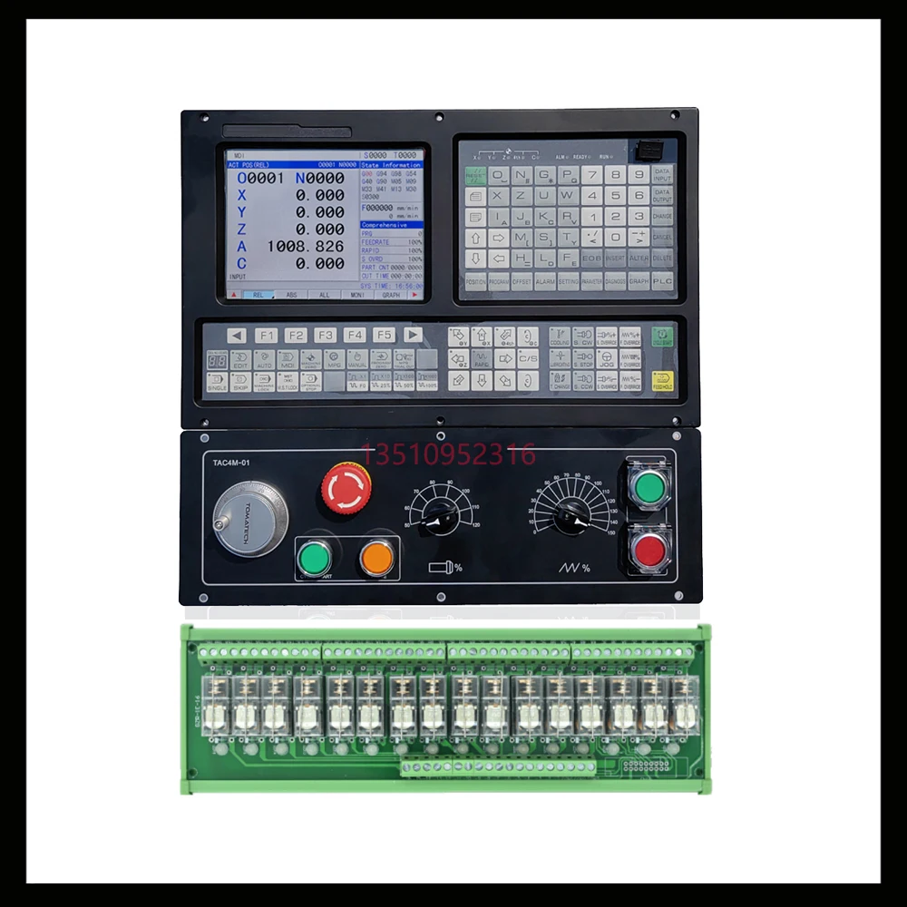 

New CNC lathe controller TAC200 2-axis/3-axis/4-axis 8-inch large screen rigid tapping lathe control system