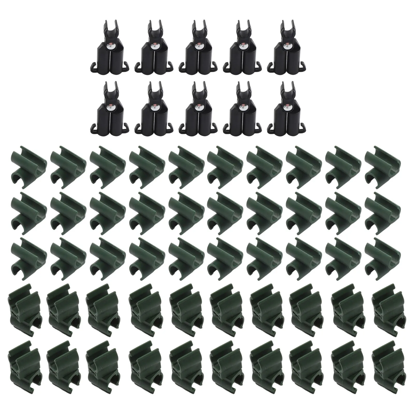 60PCS Adjustable Connector Clips for Gardening Stakes Compatible with 11mm Trellis for Efficient Plant Support