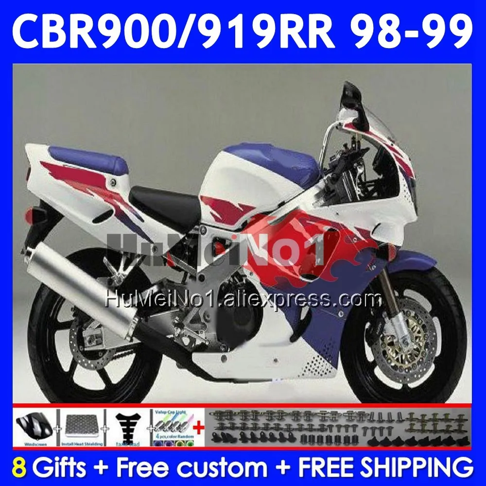 Body For HONDA CBR900RR CBR919RR 56No.28 CBR 919RR CBR900 RR CBR 919 RR CC 900RR 1998 1999 CBR919 RR 98 99 Fairing Red blue new