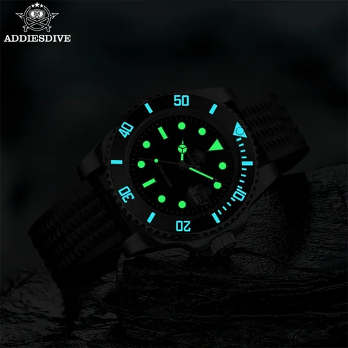Imagen 2 del producto ADDIESDIVE-reloj de cuarzo para hombre, cronógrafo de acero inoxidable, resistente al agua, con calendario, superluminoso, 200M