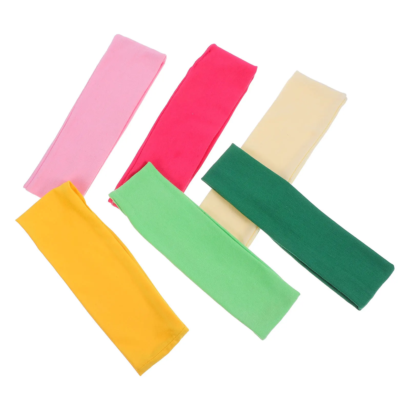 남성용 운동 머리띠 6개, 탄성 있는 패브릭, 여성용 귀여운 패턴, 패션 헤어 액세서리