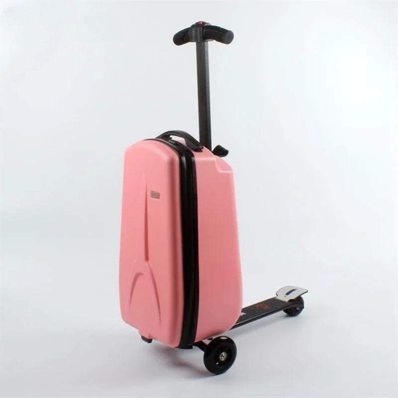 Electric Luggage Can Sit on Adult Travel Sitting Trolley Folding Scooter Can Ride 20 Inches