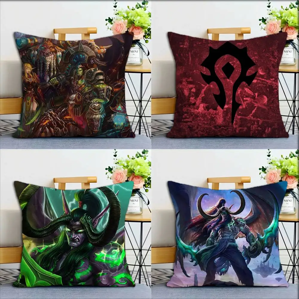 

W-Warcraft G-Game World Various Sizes Square Pillow Case For Car Home Bedchamber Decor
