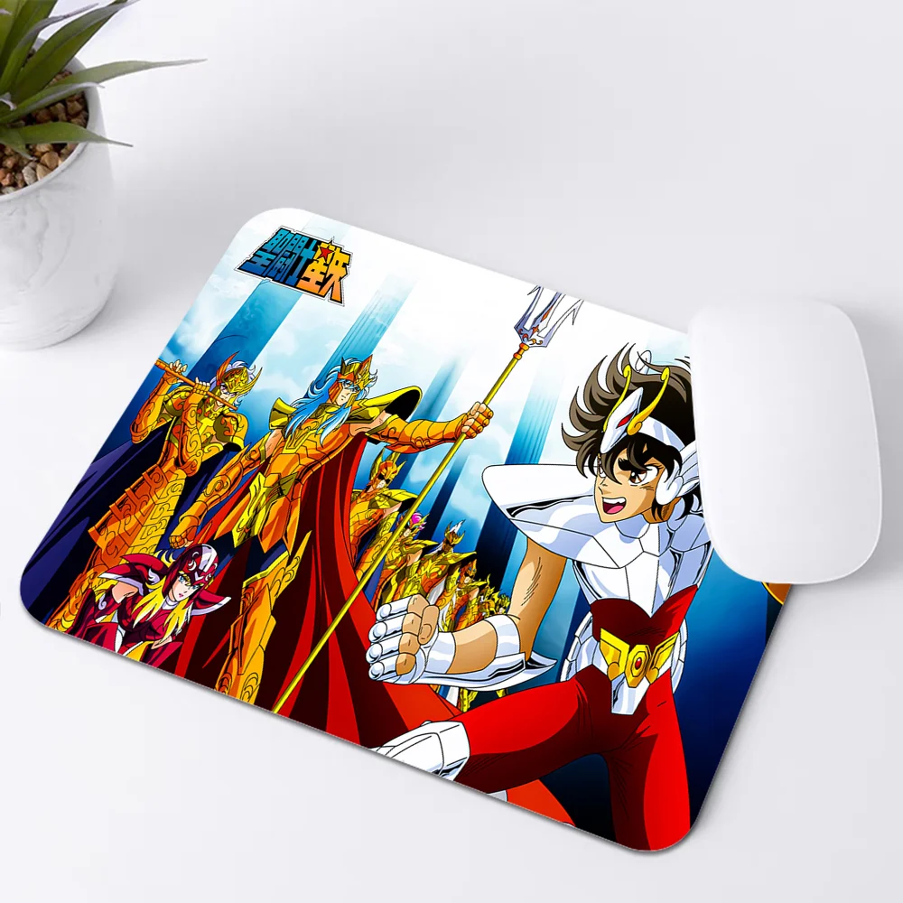 Saint Seiya Mousepad Small Office Computer Desk Mat Table Keyboard Big Mouse Pad Laptop Cushion Non-slip Deskpad Home Decor