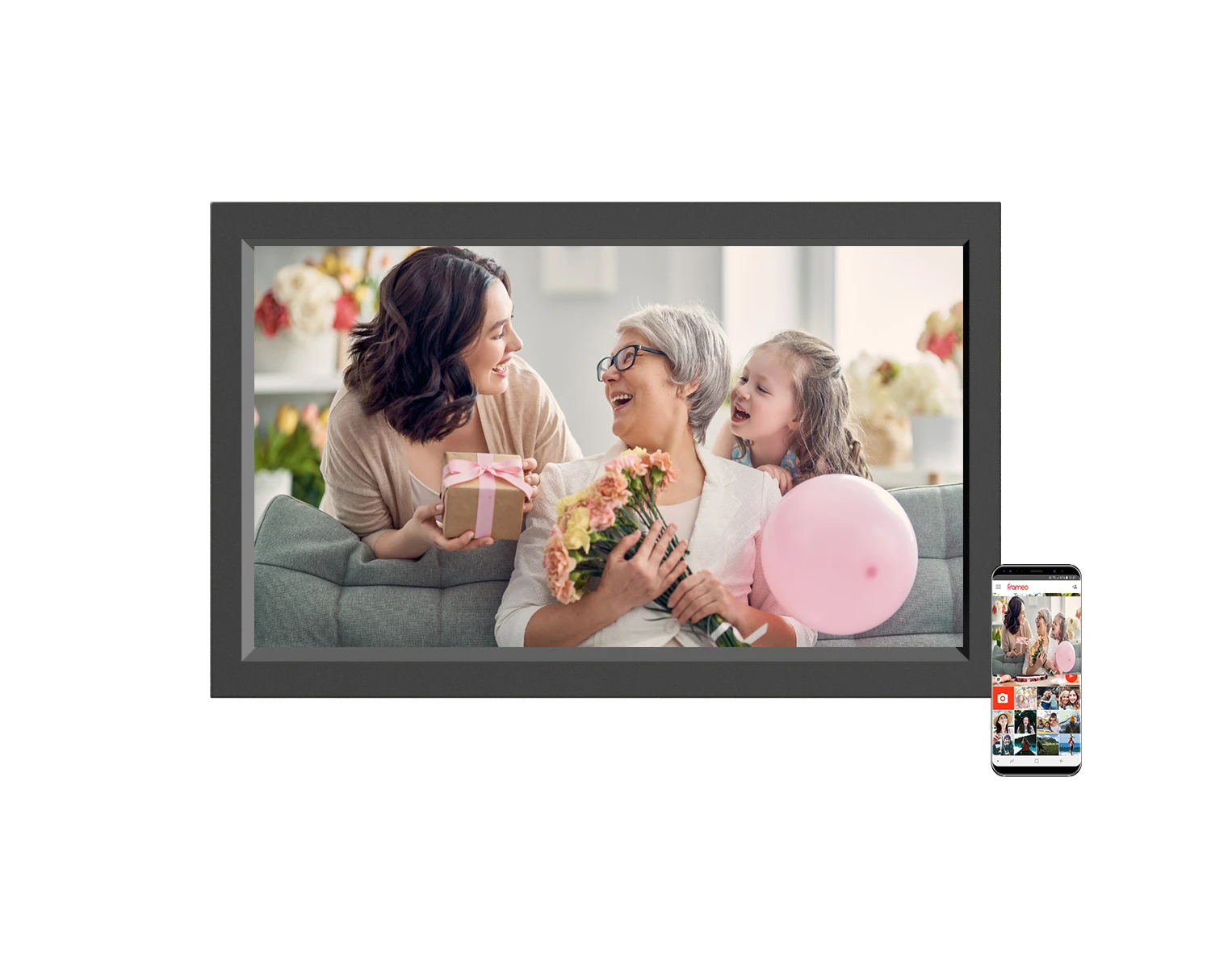 

Memory Gift Video Picture Frame 15.6 Inch 1GB + 32GB Wifi Android Touch Screen Digital Art Frame