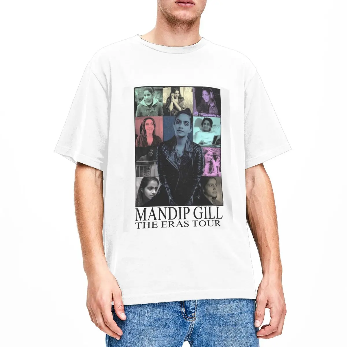 Leisure Mandip Gill The Eras Tour T-Shirt Men Women's Round Neck 100% Cotton Unique Short Sleeve Tees Birthday Gift Tops