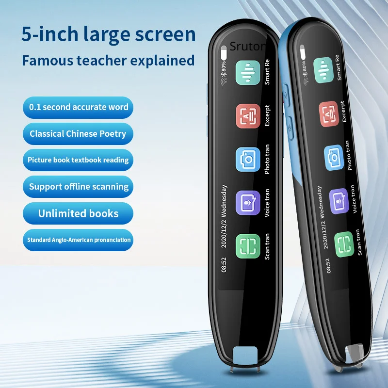 

2023 smart 112 Languages translate Dictionary Translator Pen Scanner Text Scanning Reading Touchscreen Wireless Offline Function